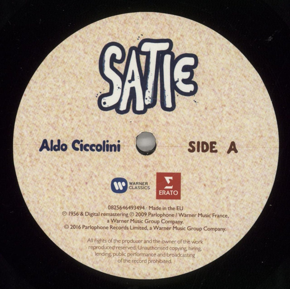 Erik Satie Satie - RSD16 - 180gm Vinyl UK vinyl LP album (LP record) ET0LPSA864867