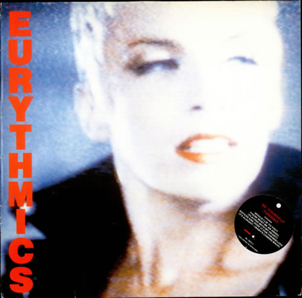 Eurythmics Be Yourself Tonight - Hype-sticker German vinyl LP album (LP record) PL70711