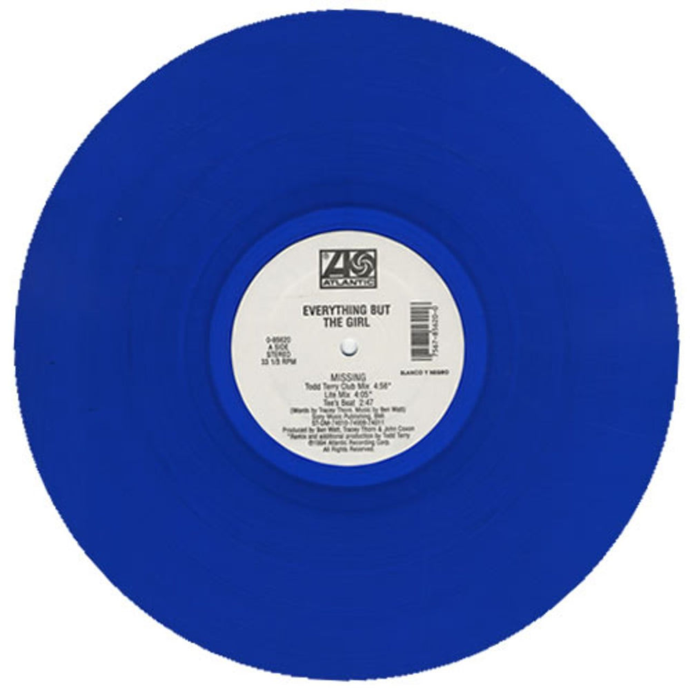 Everything But The Girl Missing - Blue Vinyl US 12" vinyl single (12 inch record / Maxi-single) EVE12MI57658