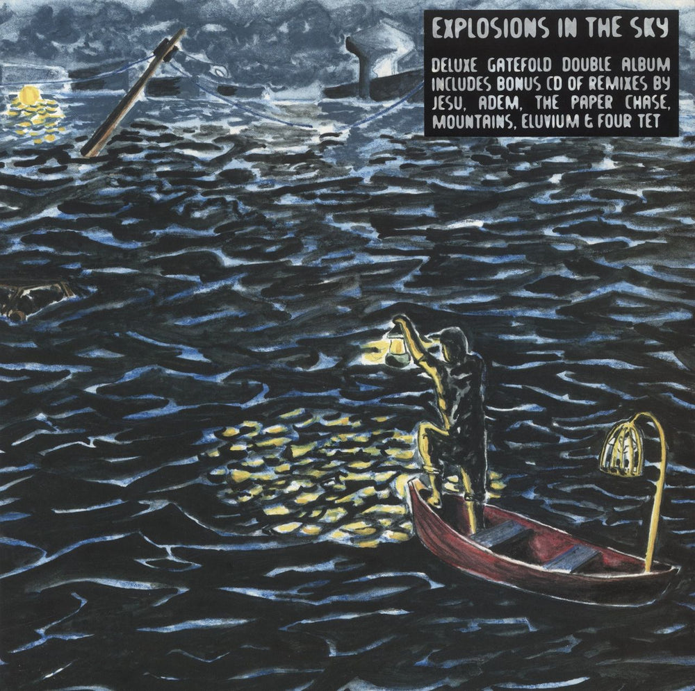 Explosions In The Sky All Of A Sudden I Miss Everyone - Cream Vinyl & Blue Vinyl UK 2-LP vinyl record set (Double LP Album) BELLAV135