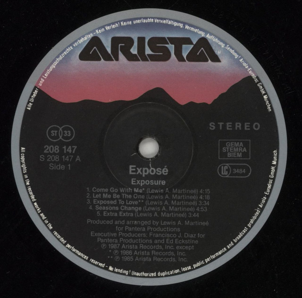 Expose Exposure German vinyl LP album (LP record) EXPLPEX298085