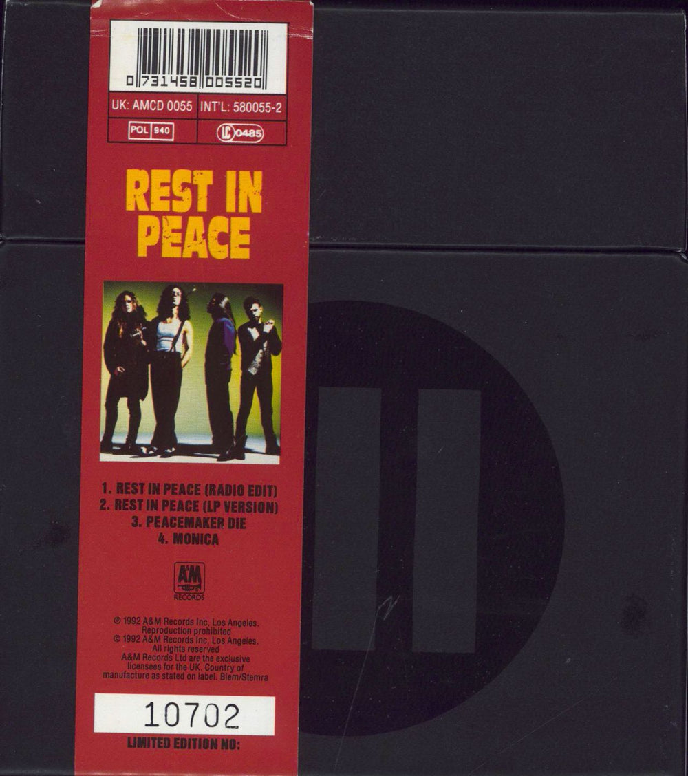 Extreme Rest In Peace - Box UK CD single (CD5 / 5") 0731458005520