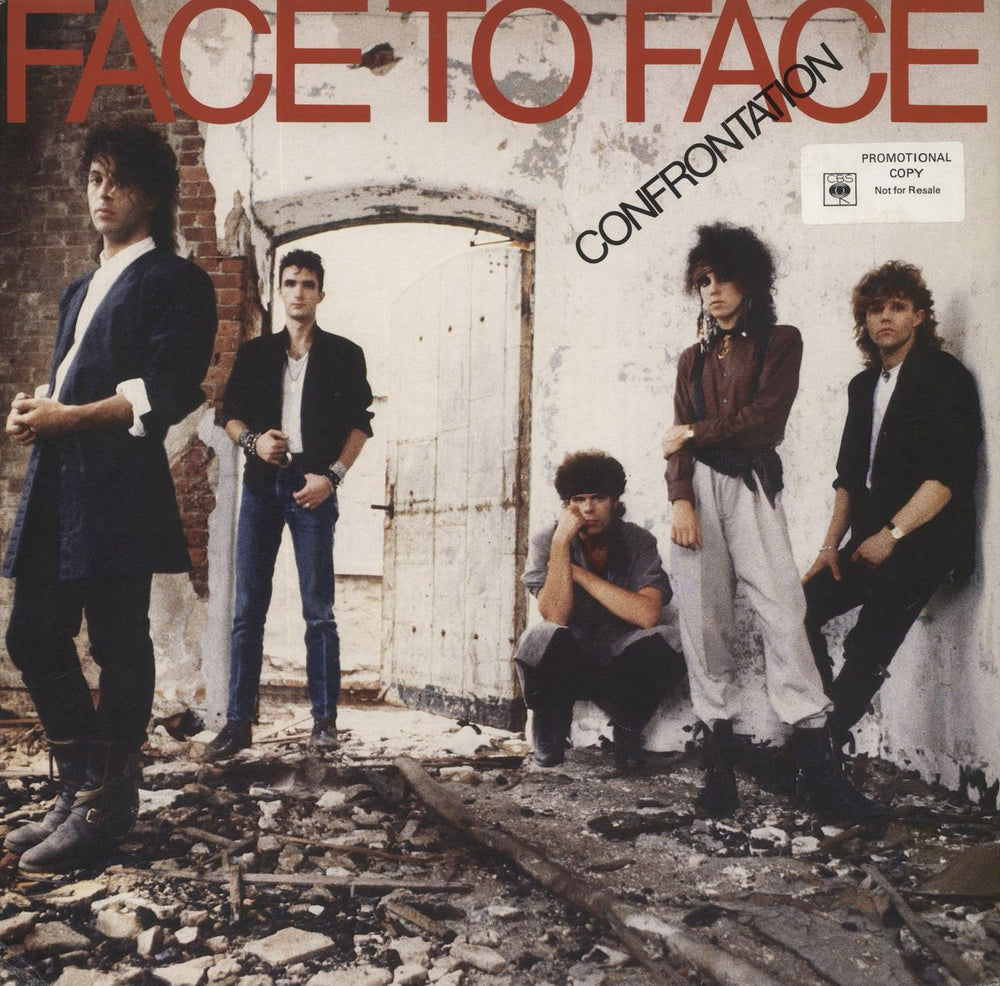 Face To Face (80s Pop) Confrontation - Promo Stickered UK vinyl LP album (LP record) EPC26705