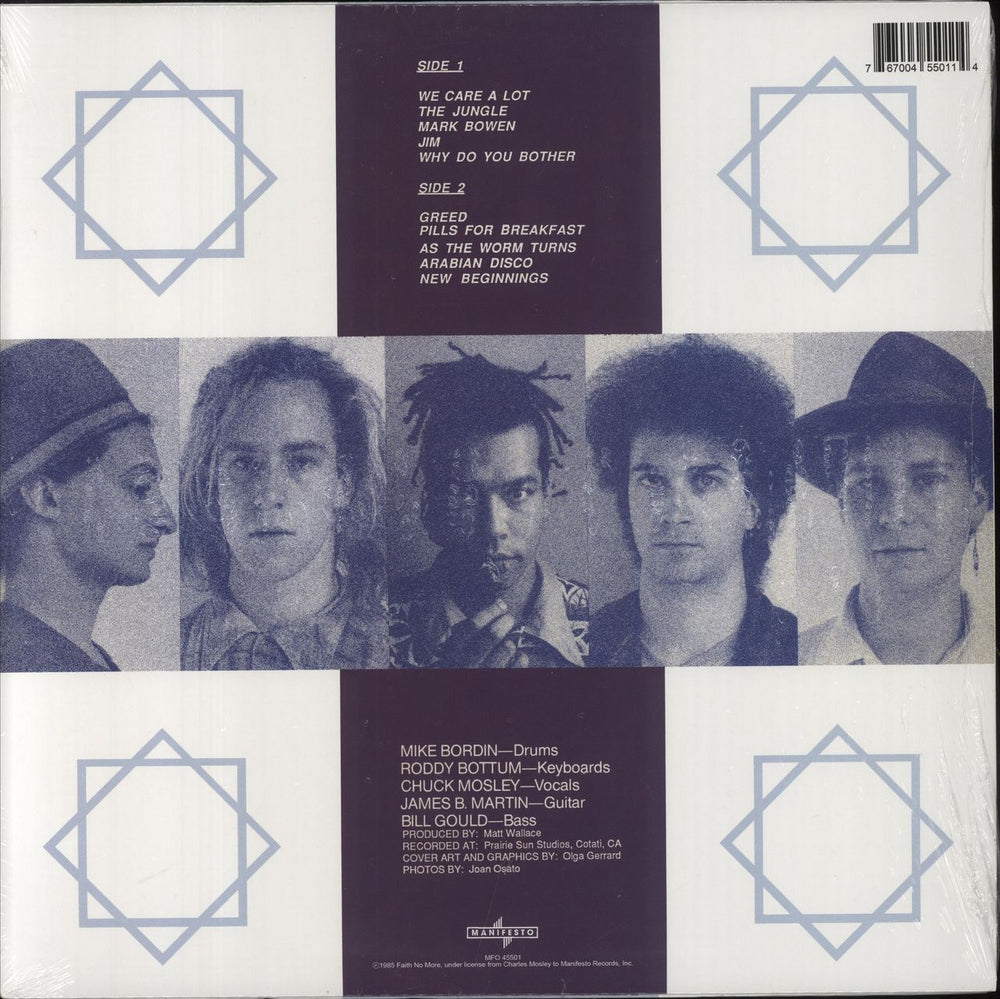 Faith No More We Care A Lot - White Vinyl - Withdrawn US vinyl LP album (LP record) 767004550114