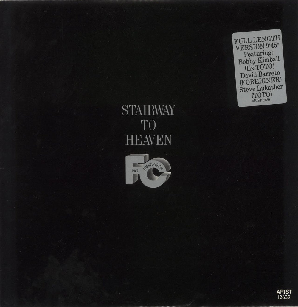Far Corporation Stairway To Heaven UK 12" vinyl single (12 inch record / Maxi-single) ARIST12639