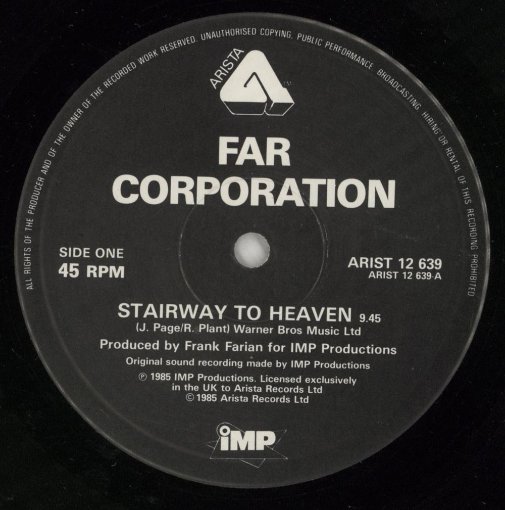 Far Corporation Stairway To Heaven UK 12" vinyl single (12 inch record / Maxi-single) FCO12ST53117