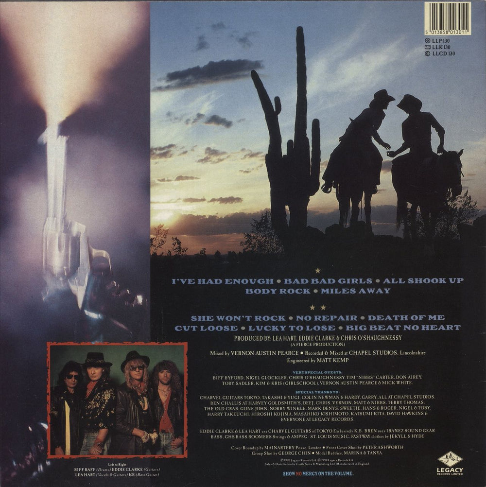 Fastway Bad Bad Girls + Poster UK vinyl LP album (LP record) 5013858013011