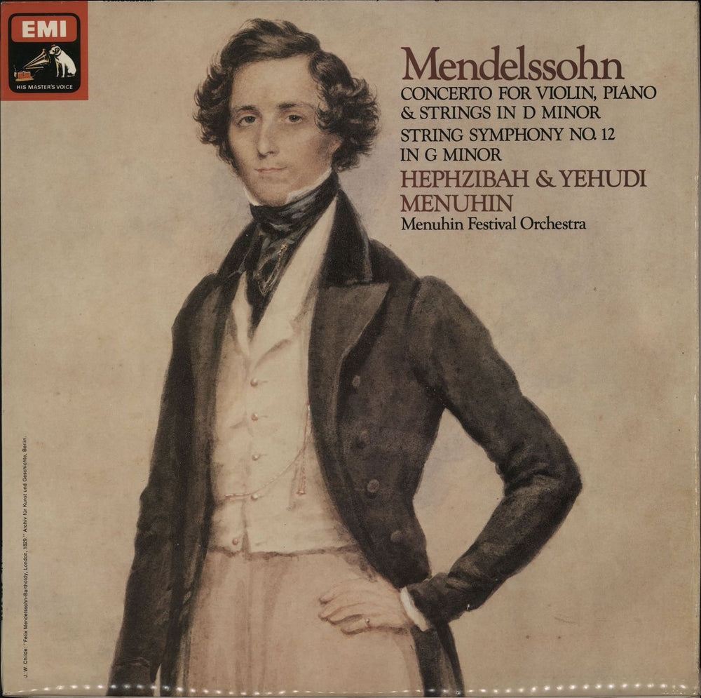 Felix Mendelssohn Concerto For Violin, Piano And Strings In D Minor	 UK vinyl LP album (LP record) ASD3628