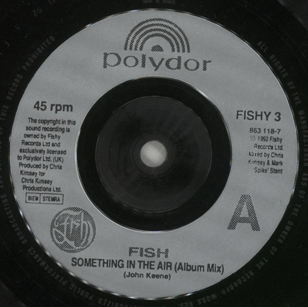 Fish Something In The Air UK 7" vinyl single (7 inch record / 45) FIS07SO764651