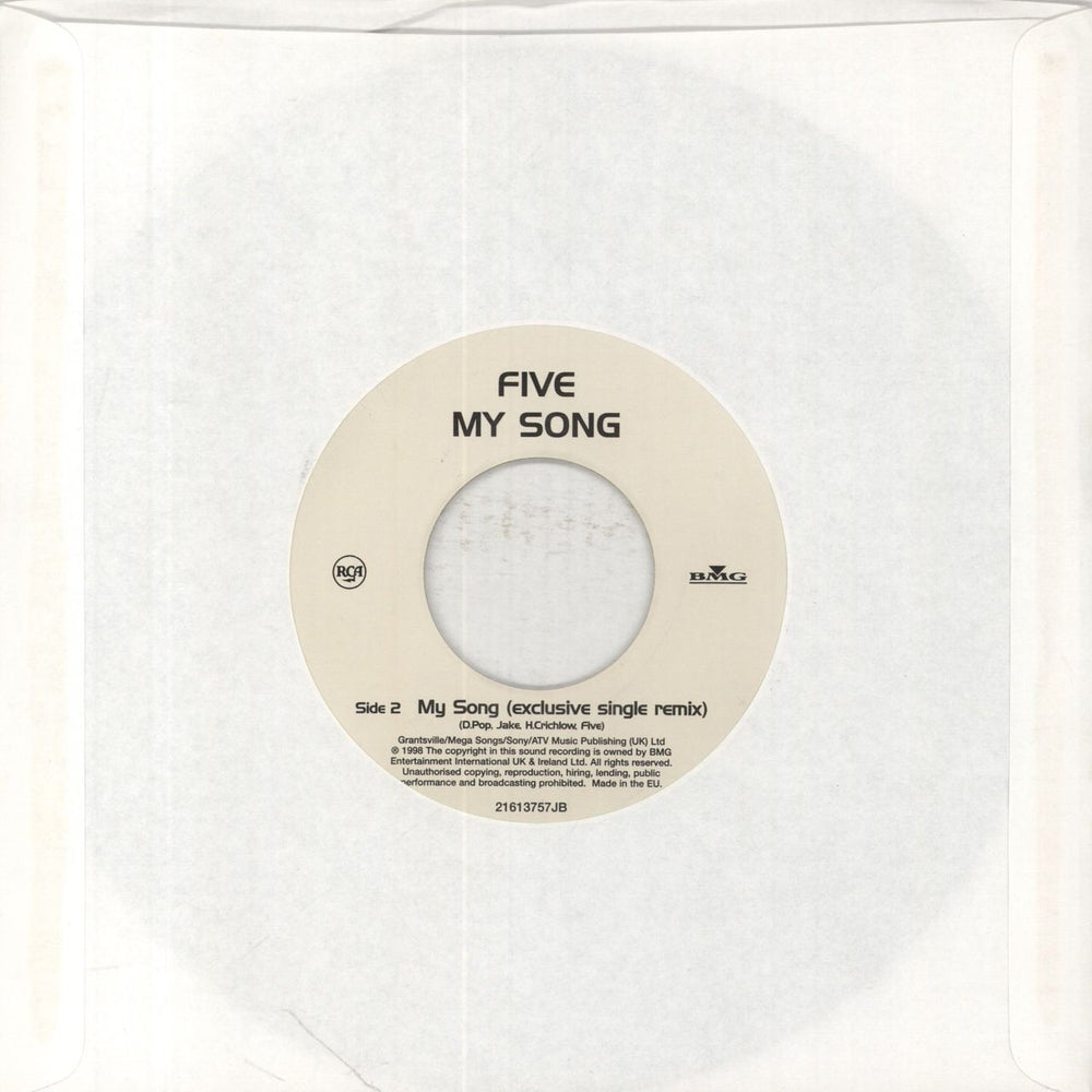 Five Everybody Get Up UK Promo 7" vinyl single (7 inch record / 45)