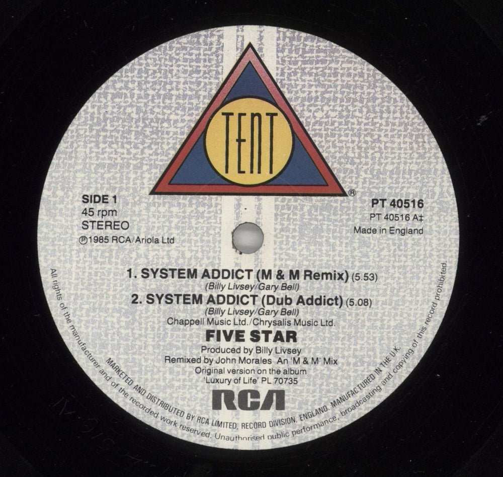Five Star System Addict UK 12" vinyl single (12 inch record / Maxi-single) FIV12SY55927