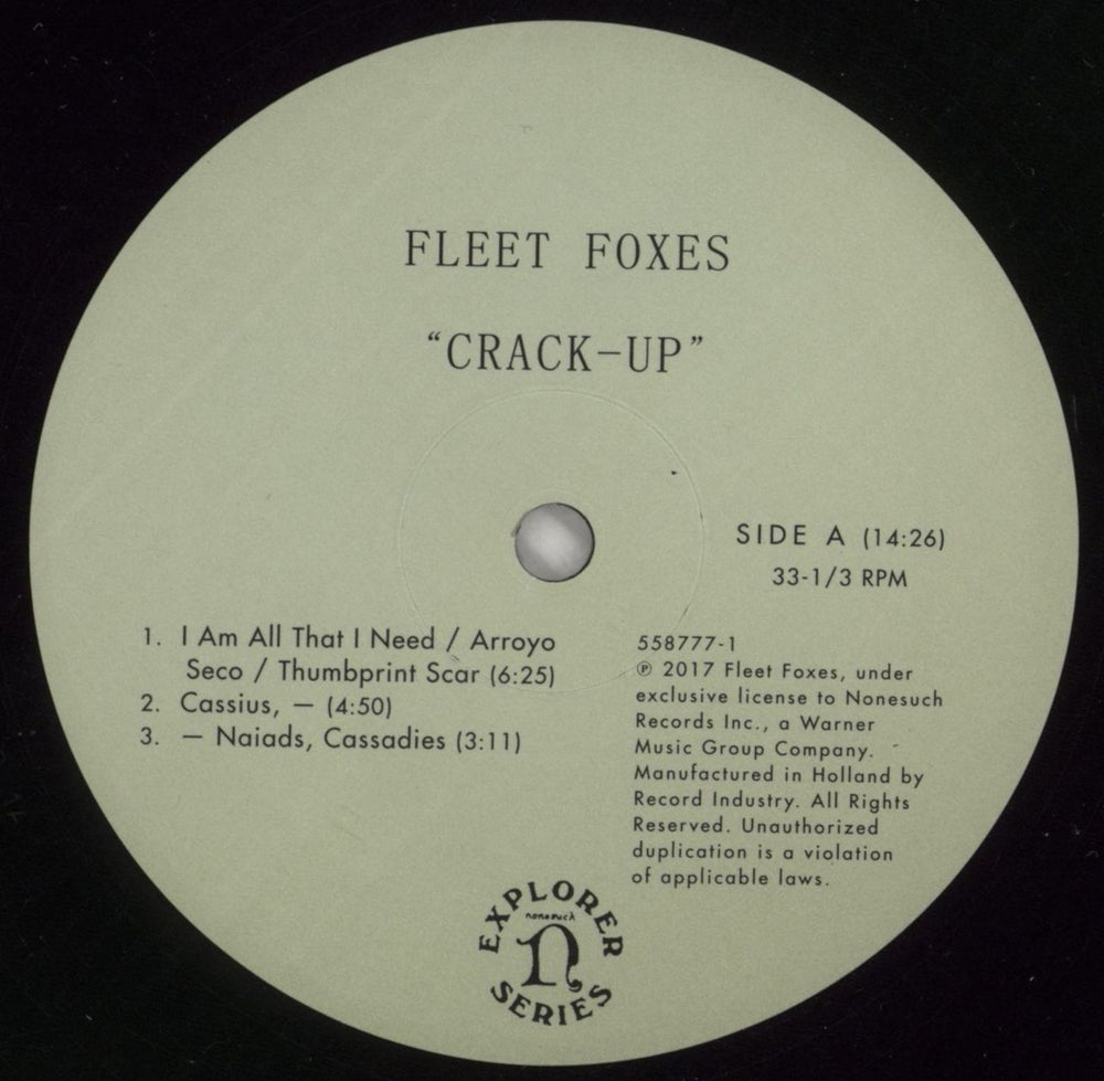 Fleet Foxes Crack-Up UK 2-LP vinyl record set (Double LP Album) FFX2LCR729451