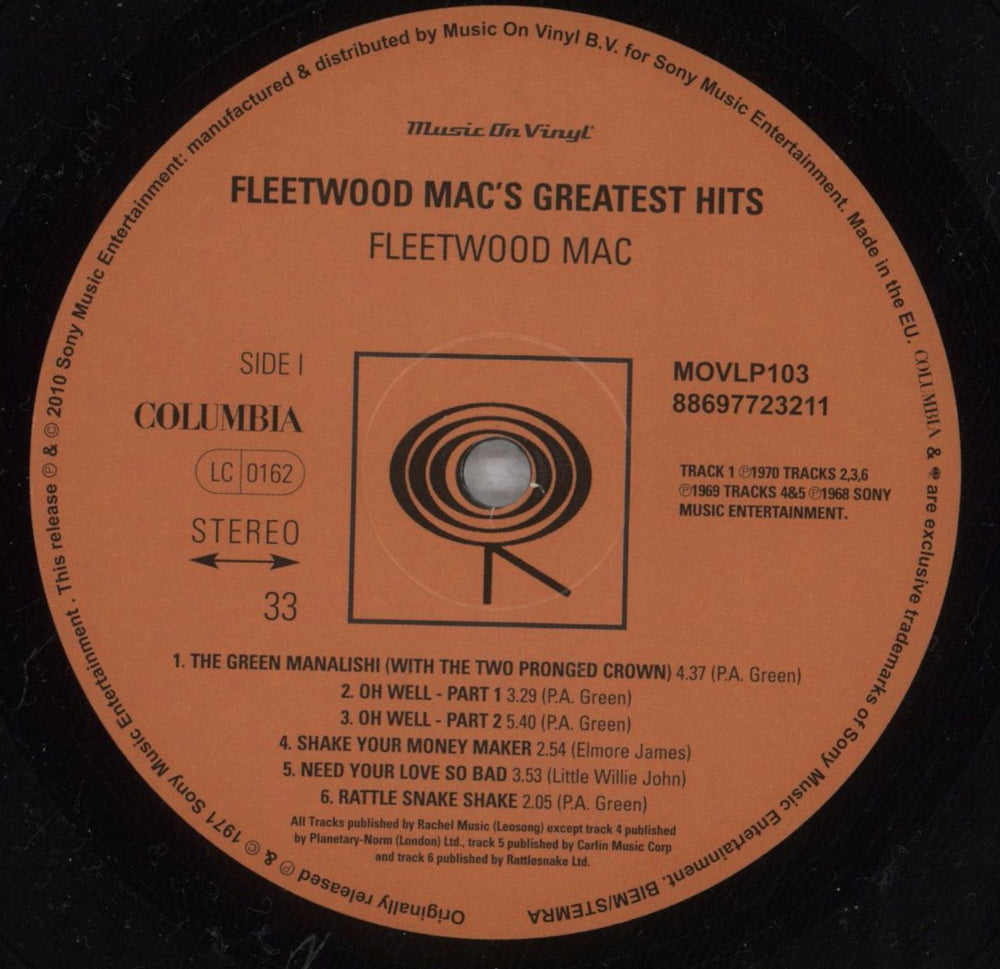 Fleetwood Mac Fleetwood Mac's Greatest Hits - 180gram Vinyl UK vinyl LP album (LP record) MACLPFL838163