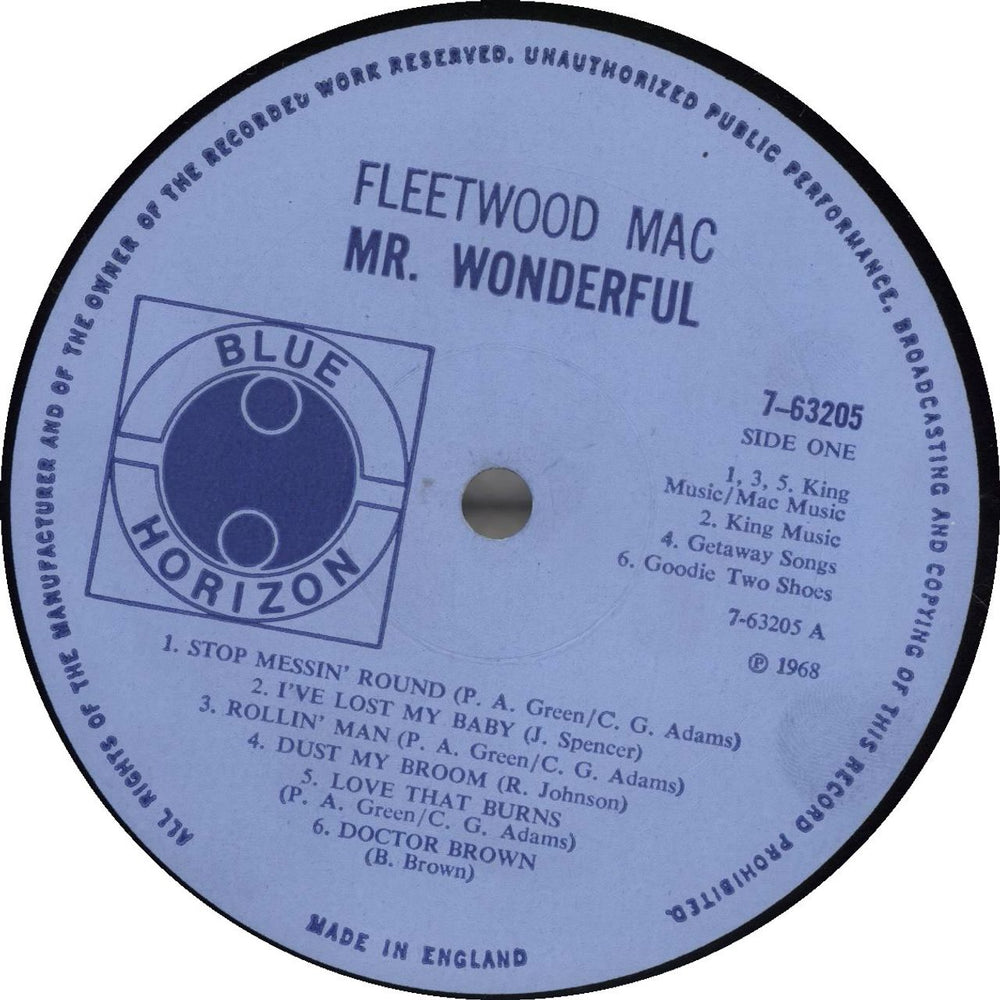 Fleetwood Mac Mr. Wonderful - 1st UK vinyl LP album (LP record)