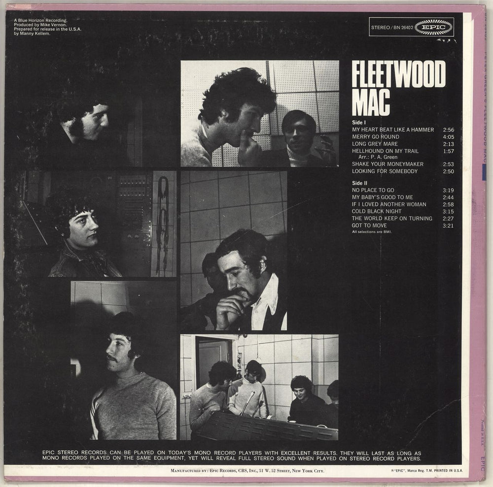 Fleetwood Mac Peter Green's Fleetwood Mac - 1st - EX US vinyl LP album (LP record) MACLPPE95941