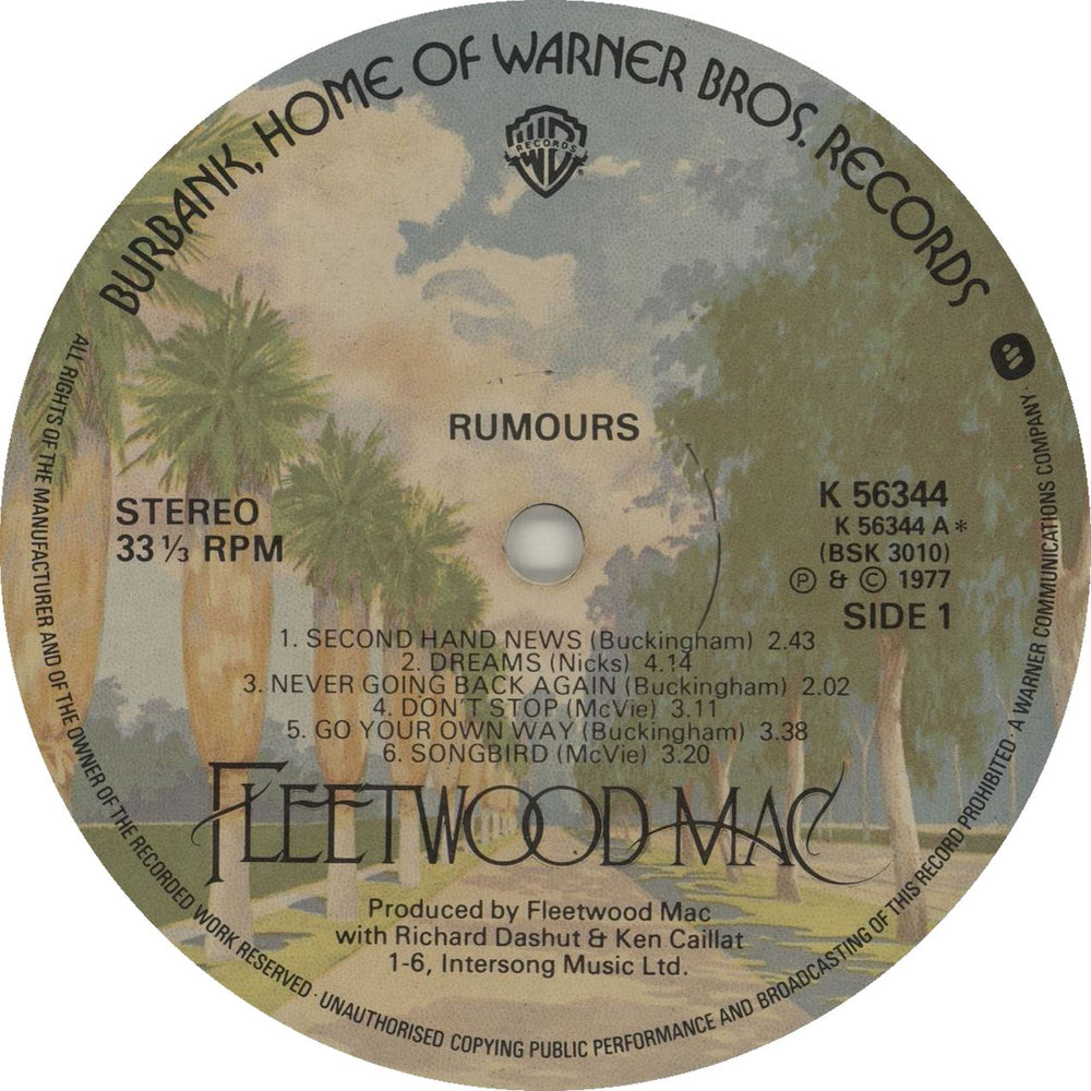 Fleetwood Mac Rumours - 2nd + Insert UK vinyl LP album (LP record) MACLPRU603555