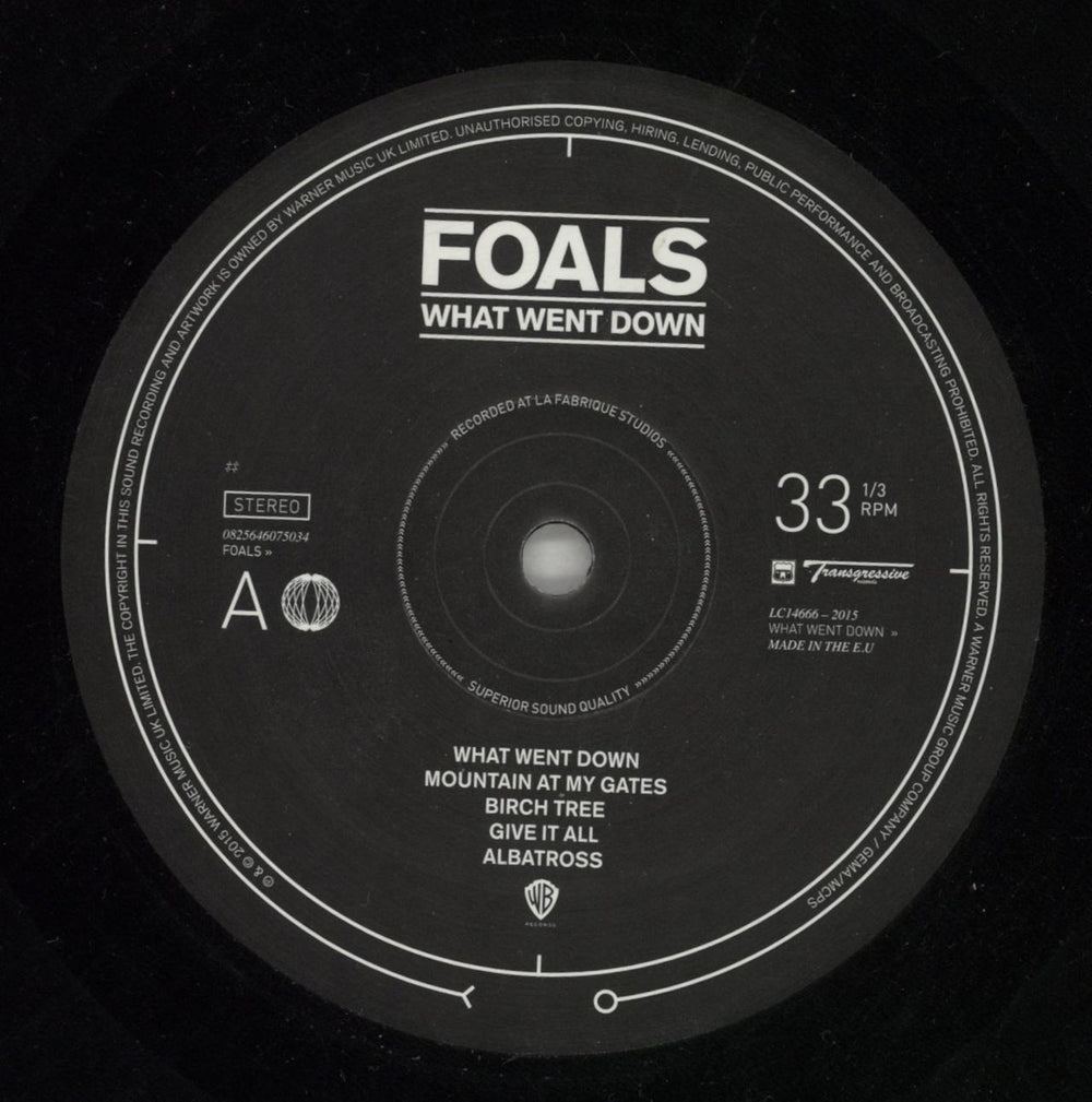 Foals What Went Down - 180gm UK vinyl LP album (LP record) FOALPWH867214