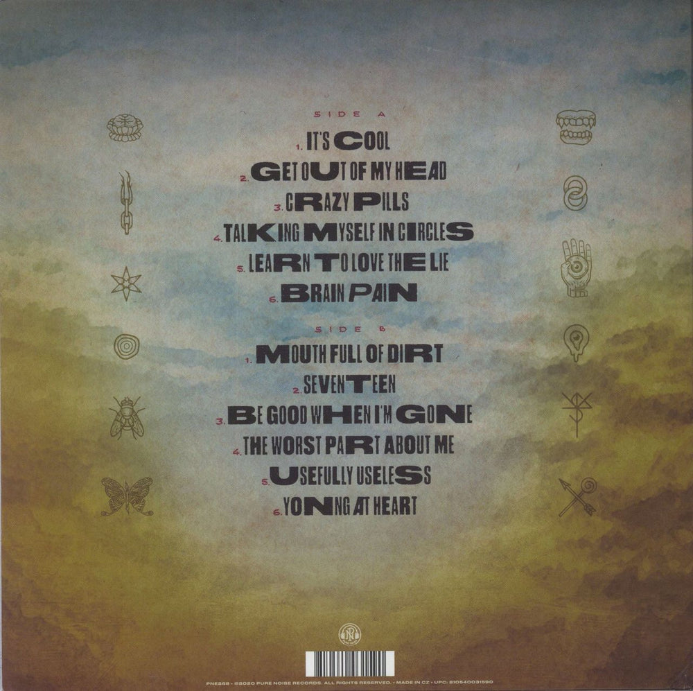 Four Year Strong Brain Pain - Electric Blue 'Bone Galaxy' Vinyl UK vinyl LP album (LP record)