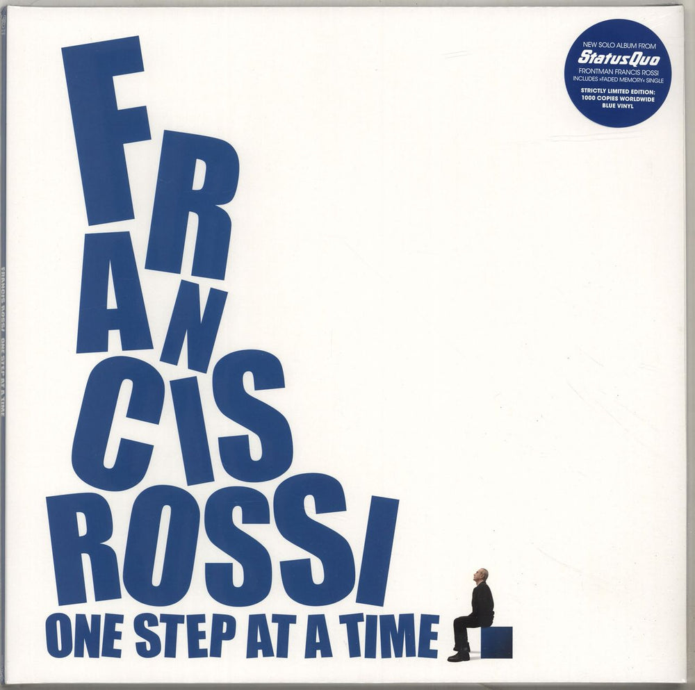 Francis Rossi One Step At A Time - Blue Vinyl UK vinyl LP album (LP record) 0203622ERE