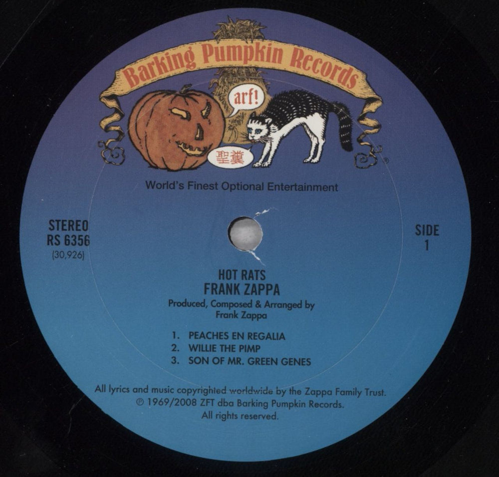 Frank Zappa Hot Rats: Remastered - 200gm Vinyl - EX US vinyl LP album (LP record) ZAPLPHO841010