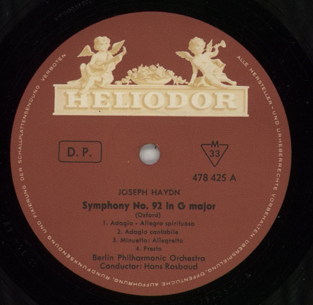 Franz Joseph Haydn Haydn: Symphony No. 92 in G Major (Oxford) / Symphony No. 104 in D Major (London) German vinyl LP album (LP record) HJYLPHA864013