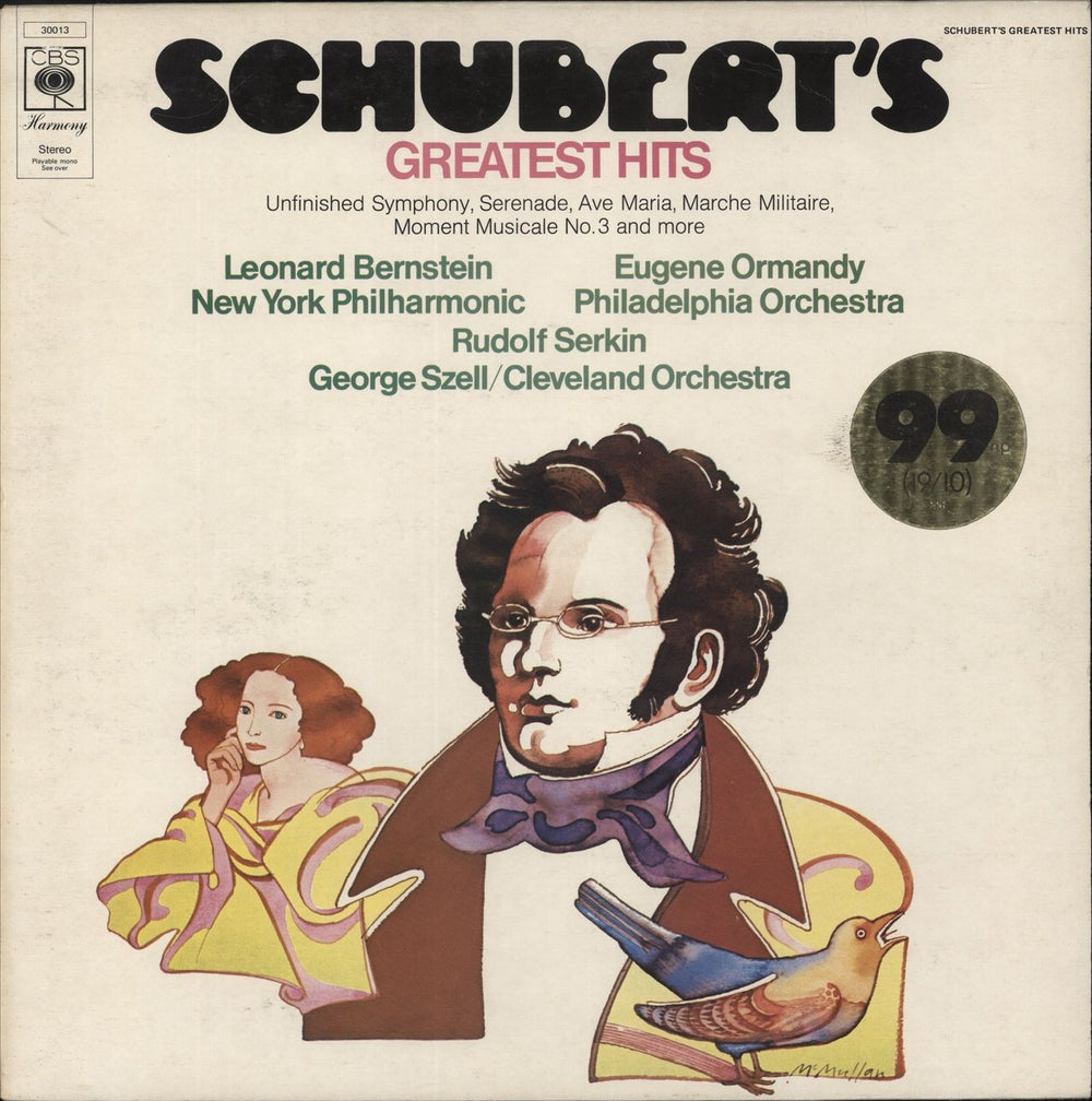 Franz Schubert Schubert's Greatest Hits UK vinyl LP album (LP record) 30013
