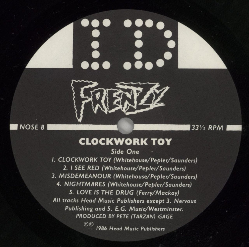 Frenzy (80S) Clockwork Toy UK vinyl LP album (LP record) FWFLPCL874719
