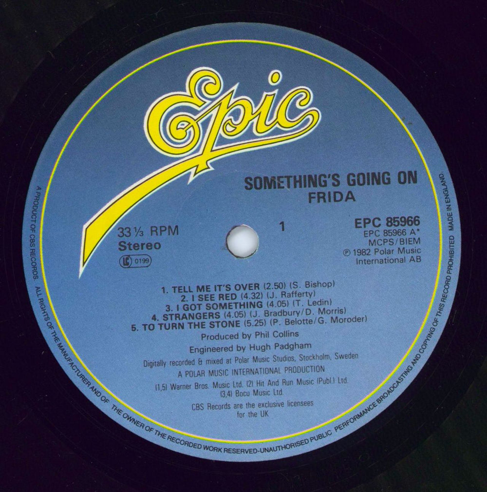 Frida Something's Going On UK vinyl LP album (LP record)