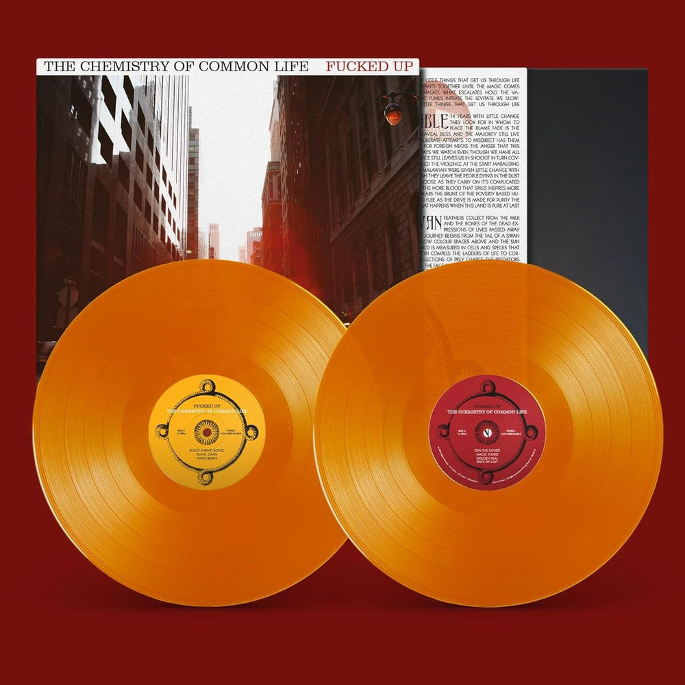 Fucked Up The Chemistry Of Common Life - Orange Vinyl - Sealed US 2-LP vinyl record set (Double LP Album) FWS2LTH833669