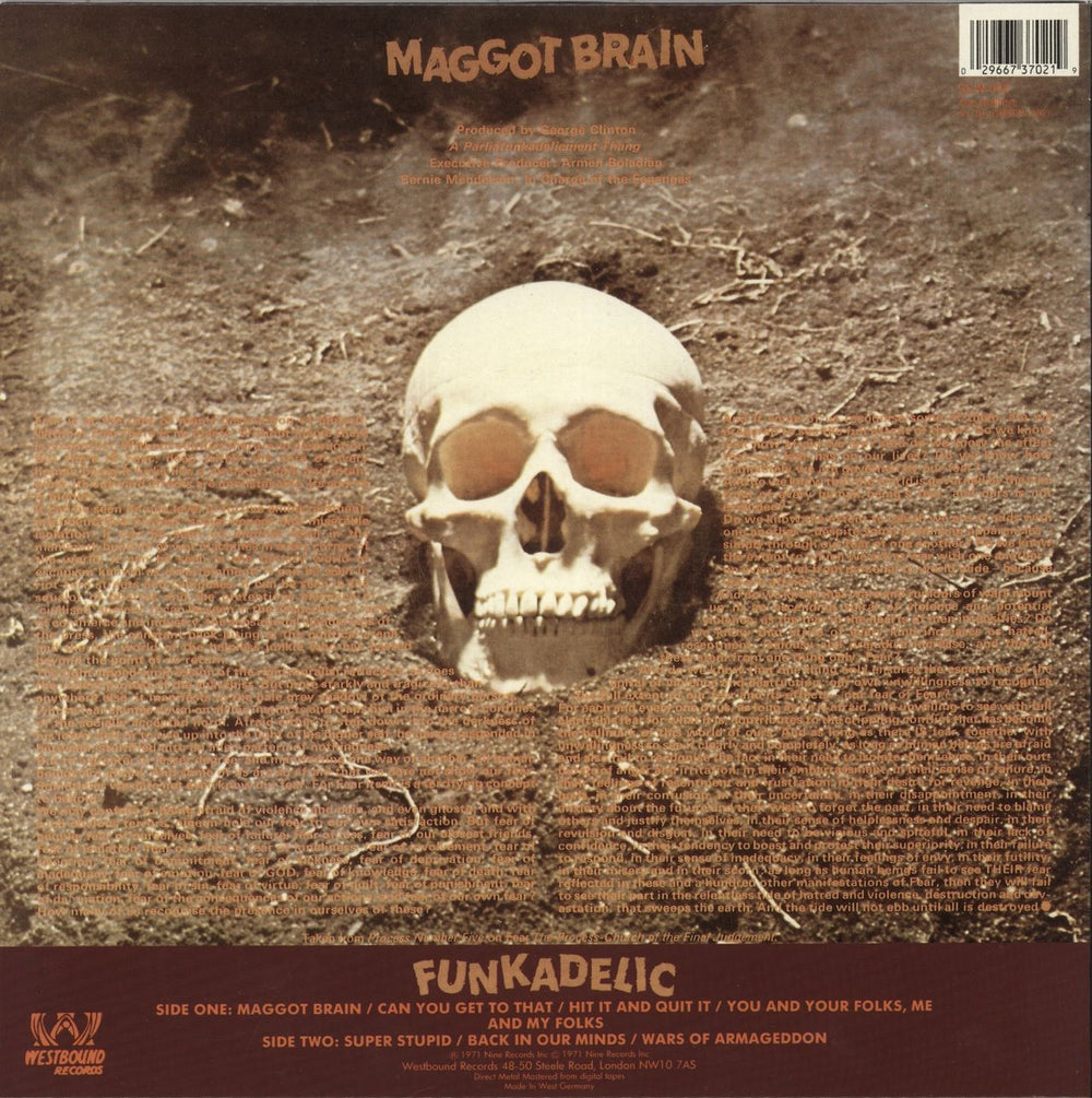 Funkadelic Maggot Brain - Black Vinyl UK vinyl LP album (LP record) 029667370219