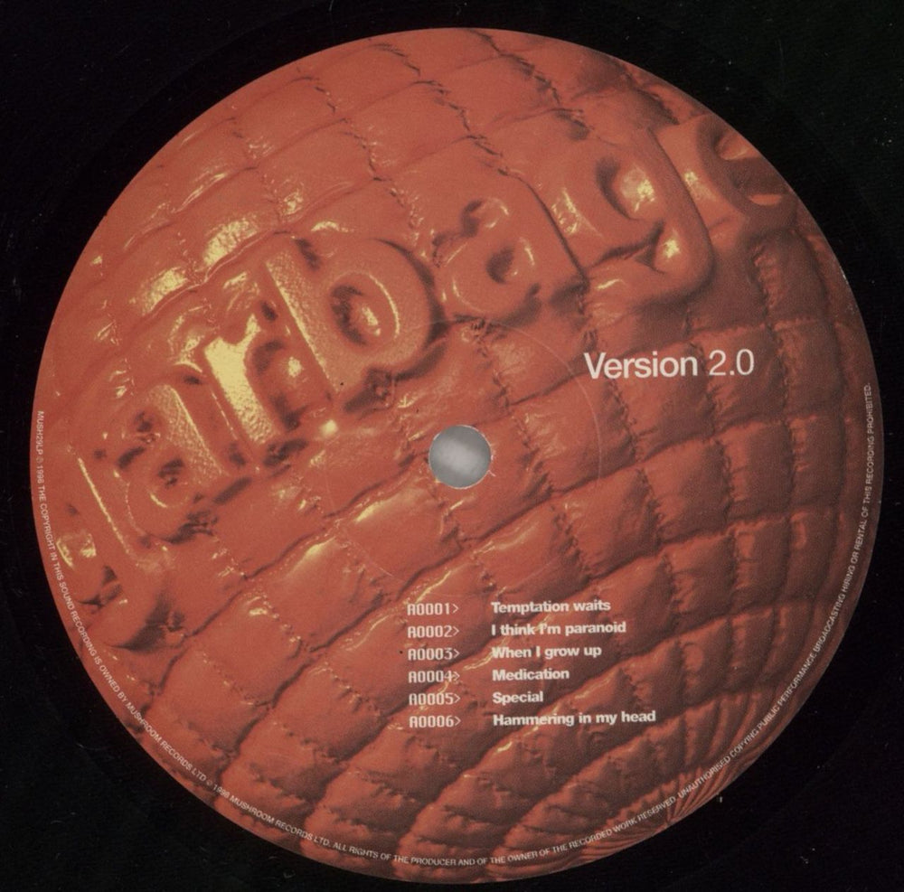 Garbage Version 2.0 UK vinyl LP album (LP record) GBGLPVE380570
