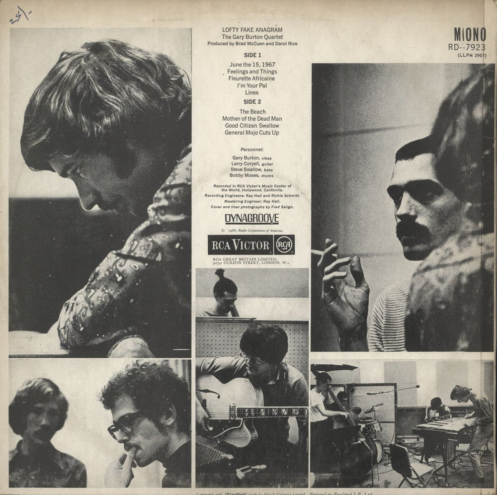 Gary Burton Lofty Fake Anagram UK vinyl LP album (LP record)