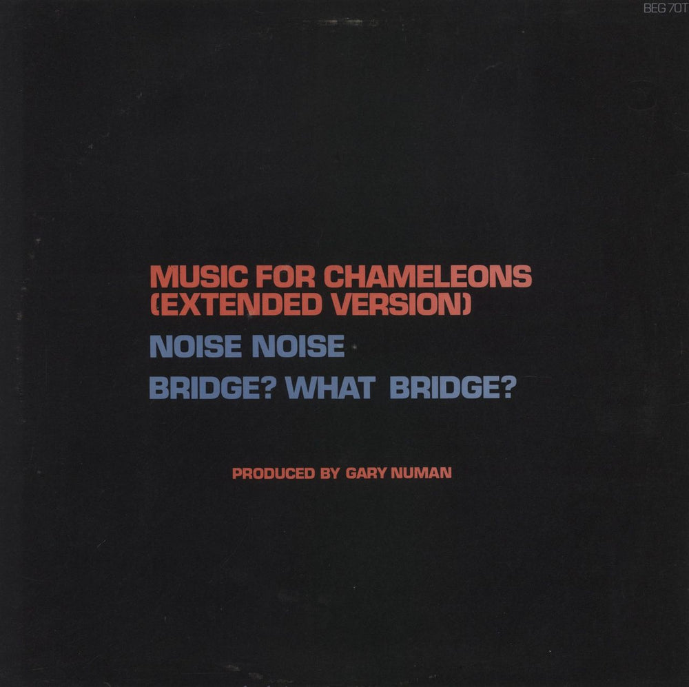 Gary Numan Music For Chameleons UK 12" vinyl single (12 inch record / Maxi-single)