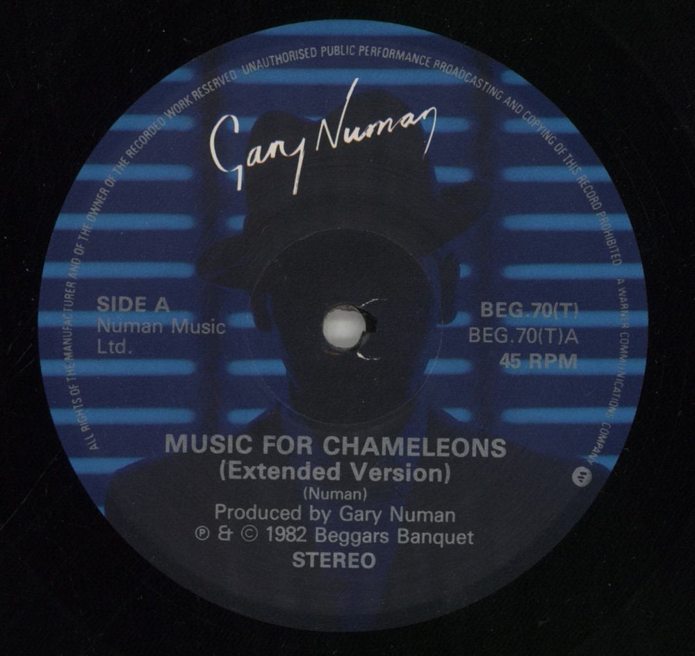 Gary Numan Music For Chameleons UK 12" vinyl single (12 inch record / Maxi-single) NUM12MU43894