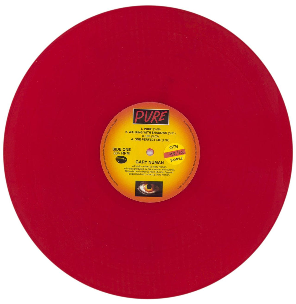 Gary Numan Pure + 7" - Red - Sample Copy UK Promo vinyl LP album (LP record) NUMLPPU850181