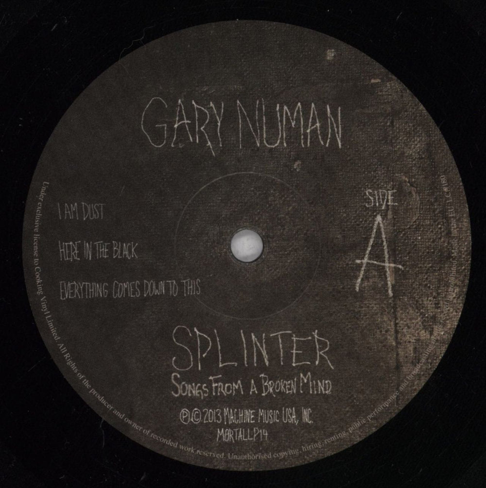 Gary Numan Splinter (Songs from a Broken Mind) - EX UK 2-LP vinyl record set (Double LP Album) NUM2LSP839362