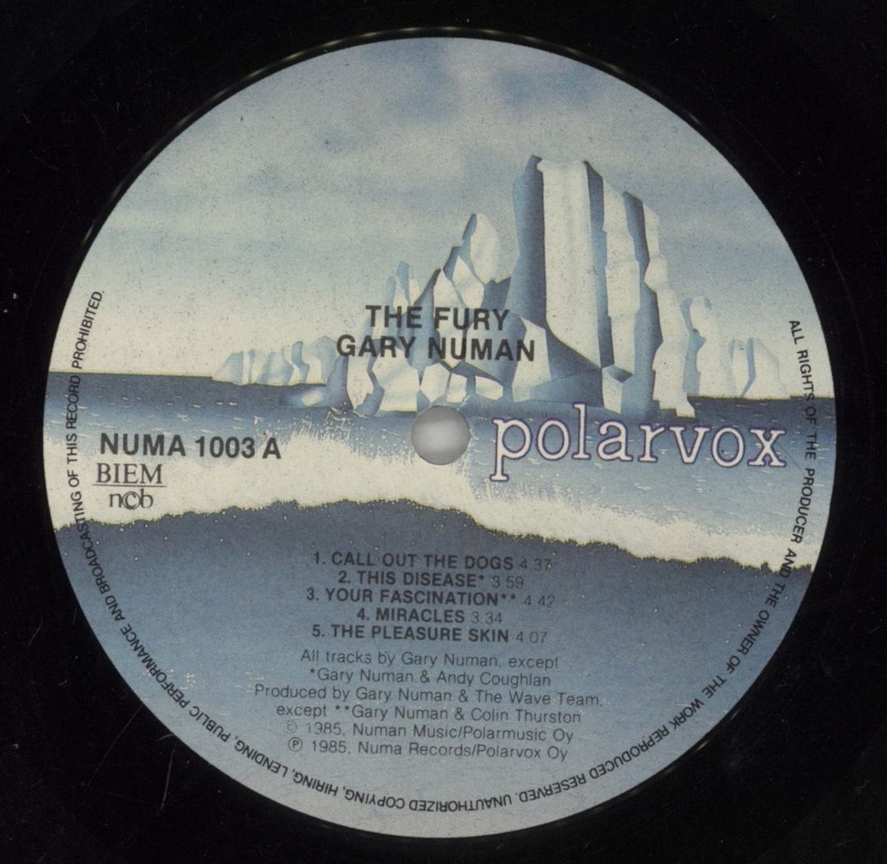 Gary Numan The Fury - Misprint Finnish vinyl LP album (LP record) NUMLPTH862234