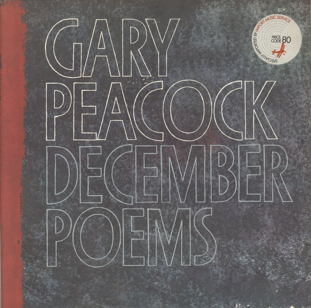 Gary Peacock December Poems German Promo vinyl LP album (LP record) ECM1119