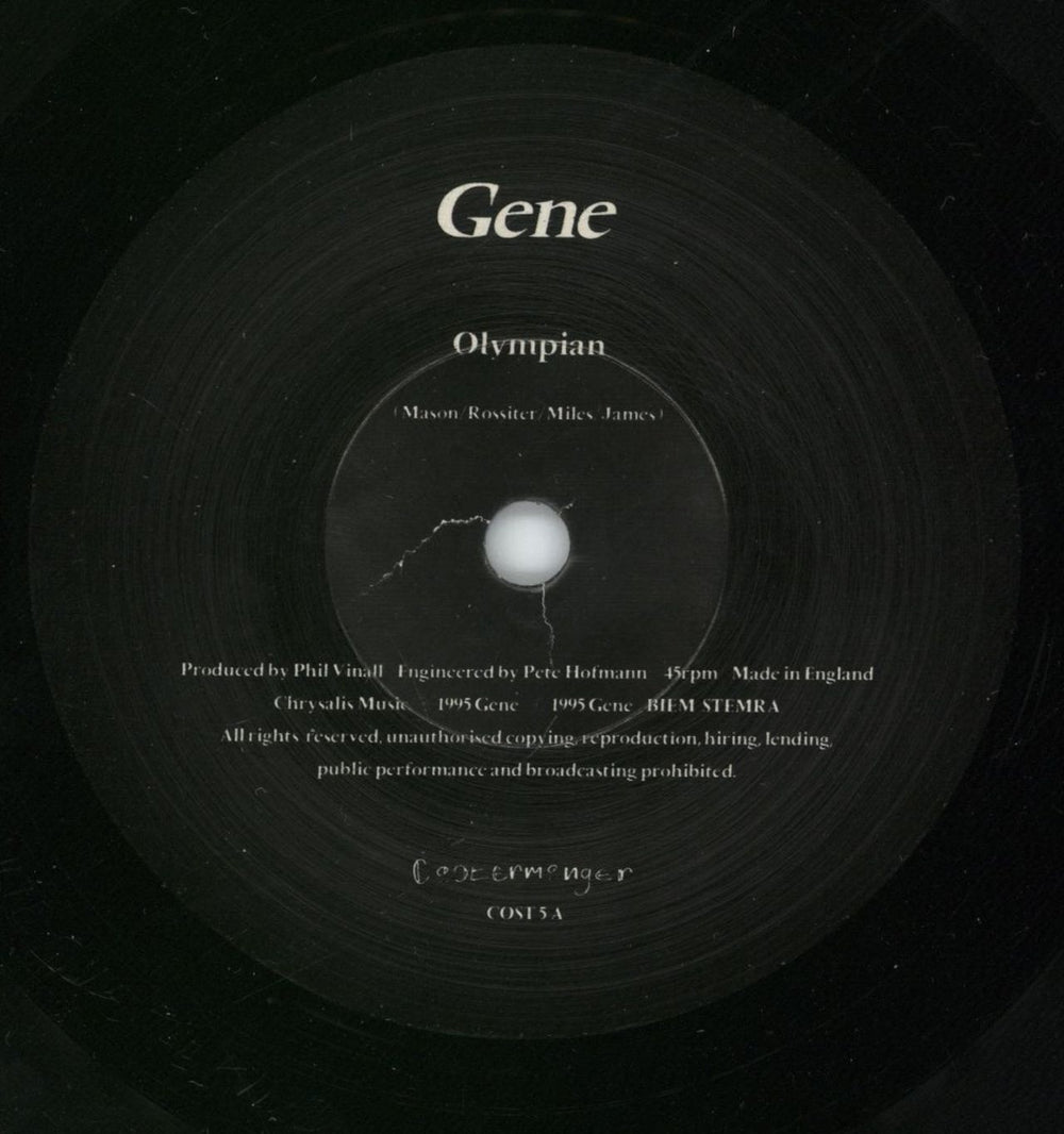 Gene Olympian UK 7" vinyl single (7 inch record / 45) G-E07OL50647