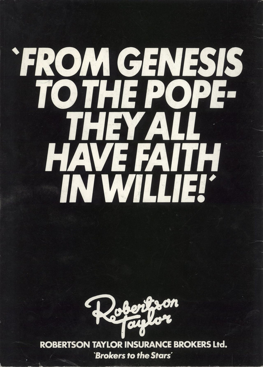 Genesis The Mama Tour - In Aid Of The Nordoff-Robbins Music Therapy Centre Limited UK tour programme