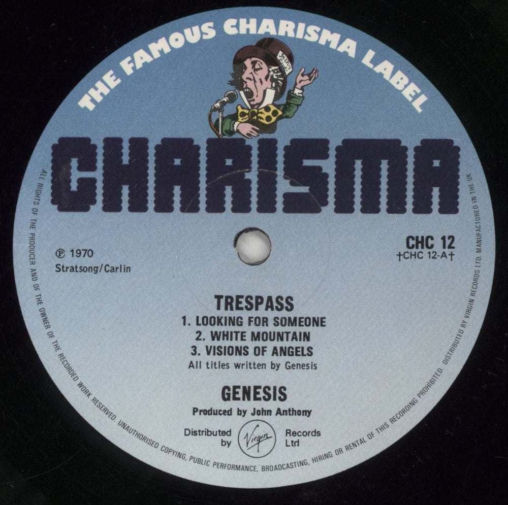 Genesis Trespass UK vinyl LP album (LP record) GENLPTR620183
