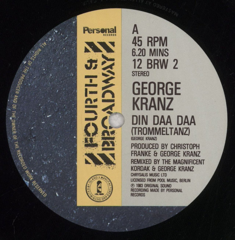 George Kranz Din Daa Daa UK 12" vinyl single (12 inch record / Maxi-single) GKR12DI846274