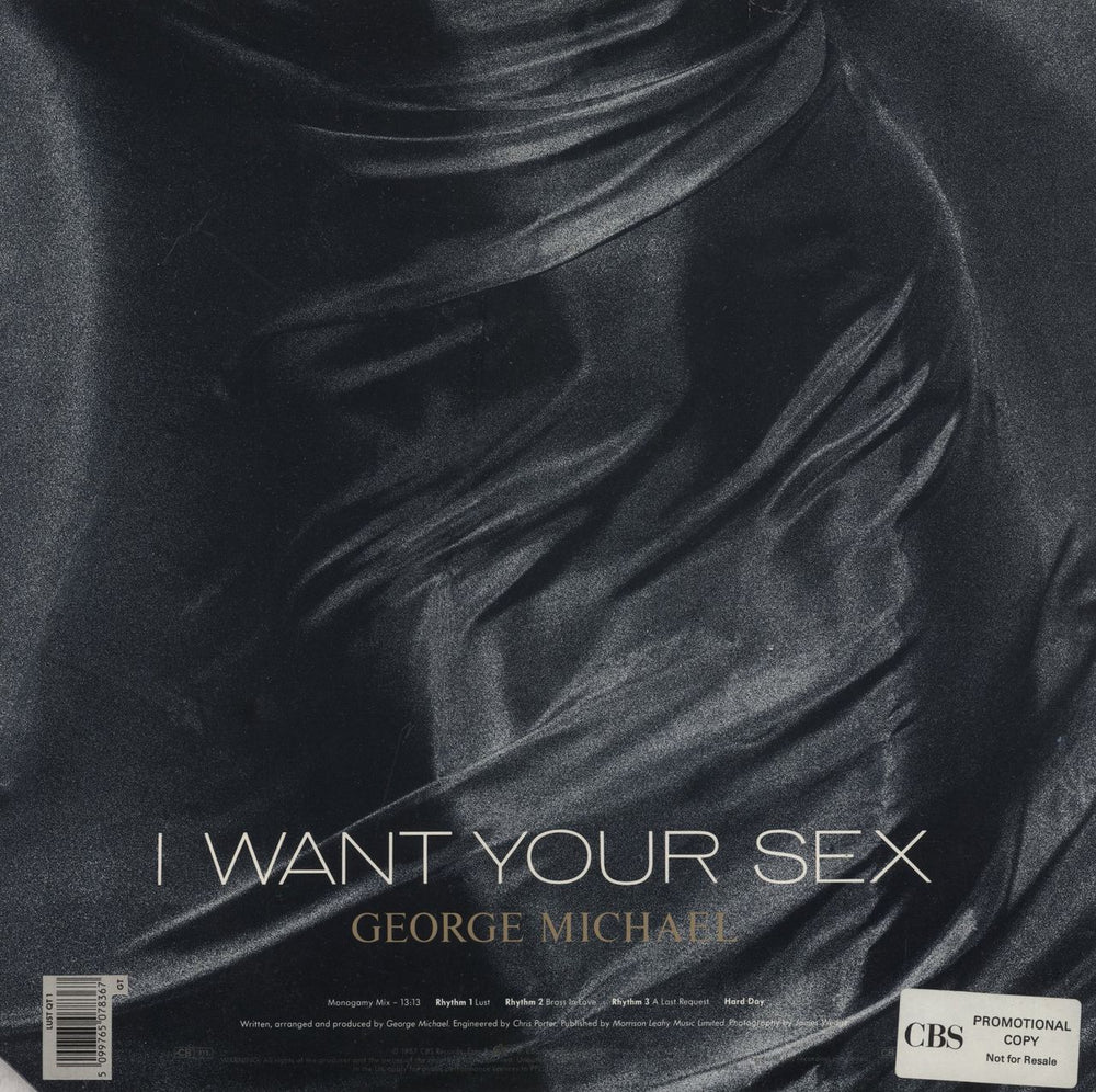 George Michael I Want Your Sex - Gatefold - Promo Stickered UK Promo 12" vinyl single (12 inch record / Maxi-single) 5099765078367