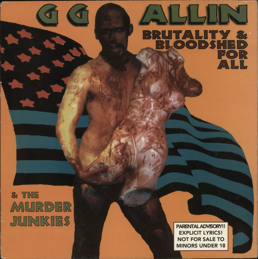 GG Allin & The Murder Junkies Brutality & Bloodshed For All US vinyl LP album (LP record) ALIVELP001