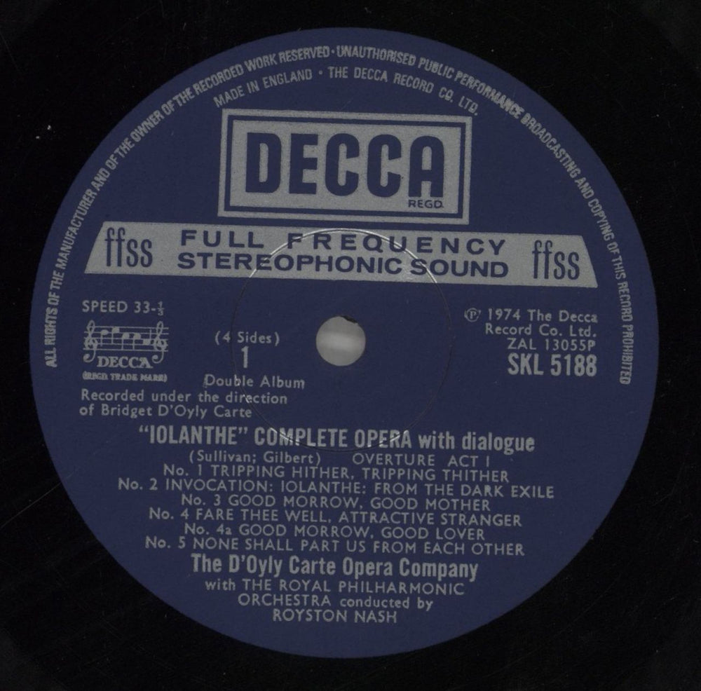 Gilbert & Sullivan Iolanthe UK 2-LP vinyl record set (Double LP Album) G+S2LIO774975