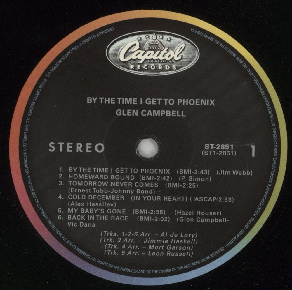 Glen Campbell By The Time I Get To Phoenix - 180gm Vinyl Hong Kong vinyl LP album (LP record) GLCLPBY867022