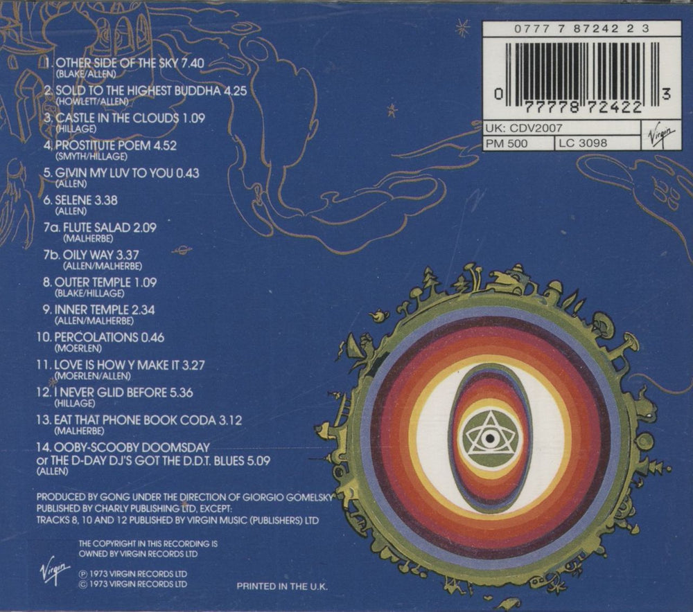 Gong Angels Egg (Radio Gnome Invisible Part II) UK CD album (CDLP) 077778724223