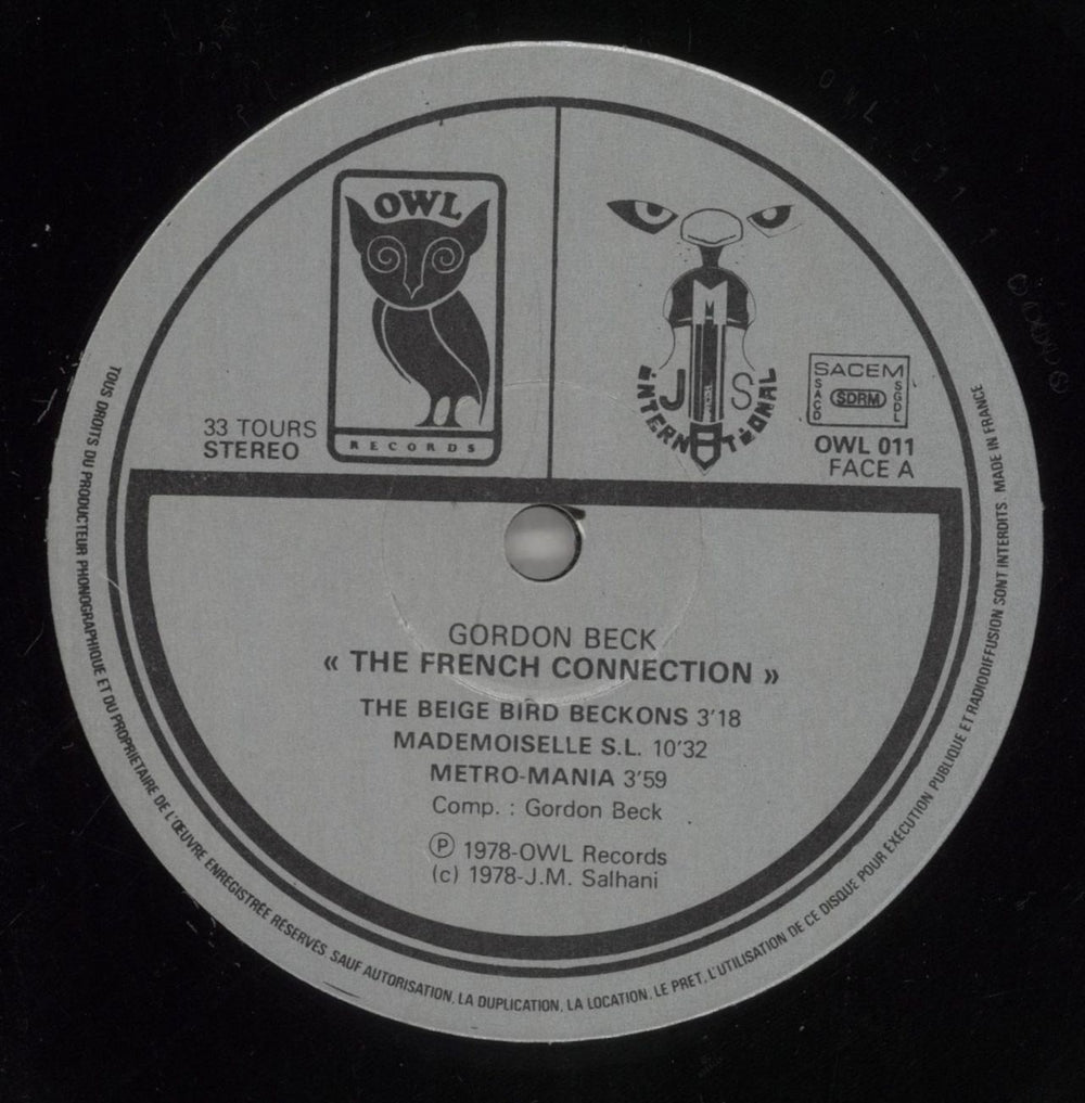 Gordon Beck The French Connection French vinyl LP album (LP record) G\BLPTH599057