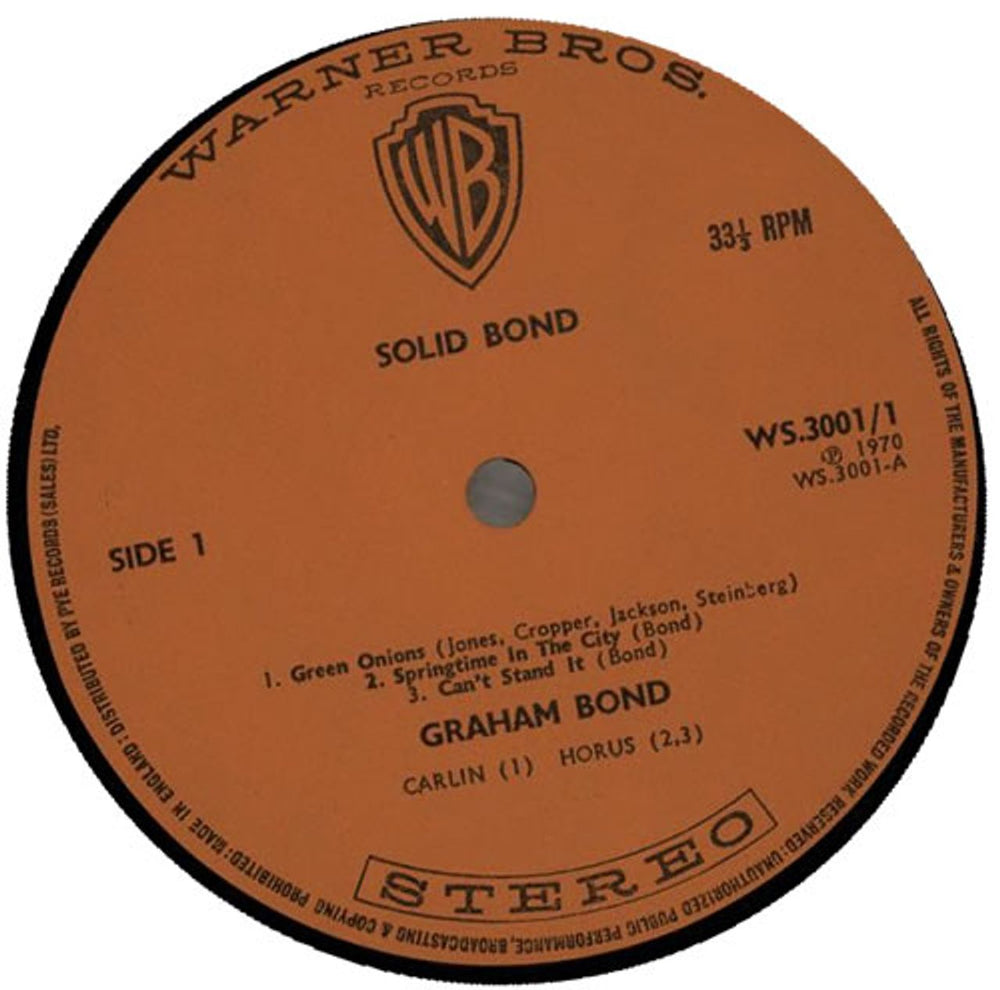 Graham Bond Solid Bond UK 2-LP vinyl record set (Double LP Album) HBD2LSO584398