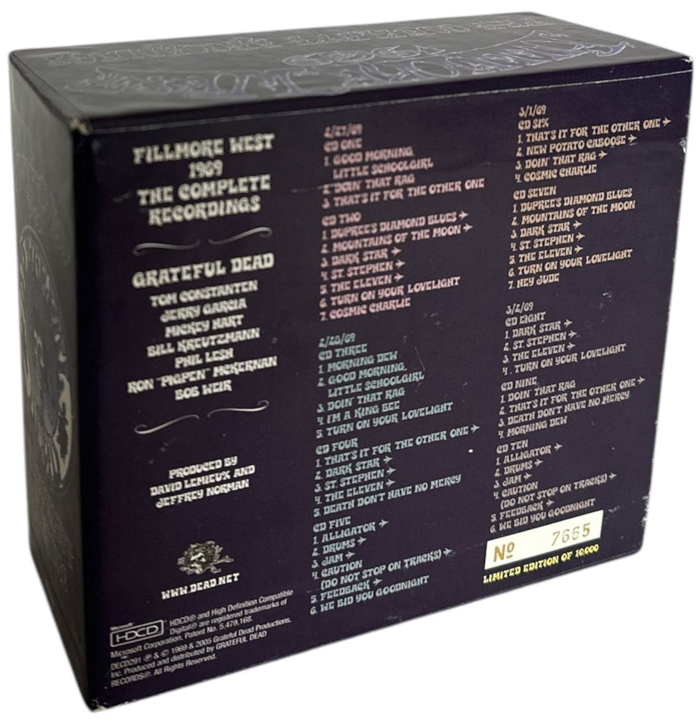 Grateful Dead Fillmore West 1969 - The Complete Recordings US CD Album Box Set